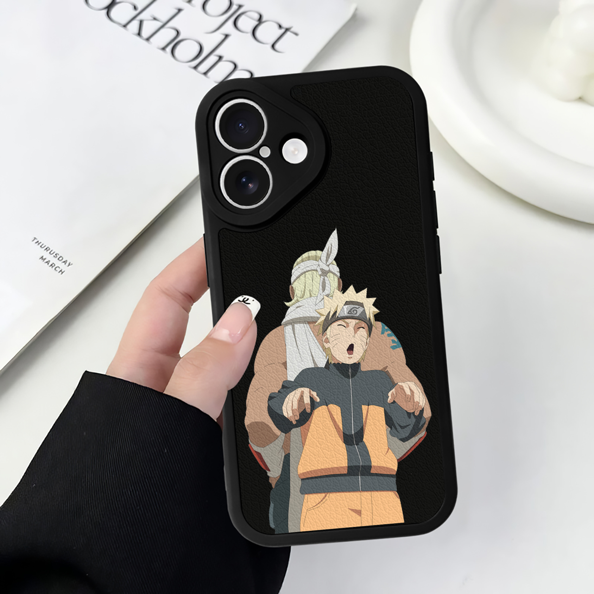 （画像用） NARUTO -ナルト- うずまき ナルト Uzumaki Naruto 【iPhone 16シリーズ対応】シリコンスマホケース（レザー調） 材質：シリコン